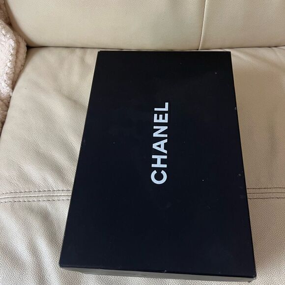 CHANEL Black Satin D'Orsay Sandals Interlocking Pearl CC Logo Lace Up 38 - Picture 13 of 14